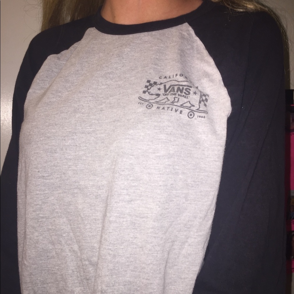 Vans Cali Native Unisex Grey Black Baseball Tee